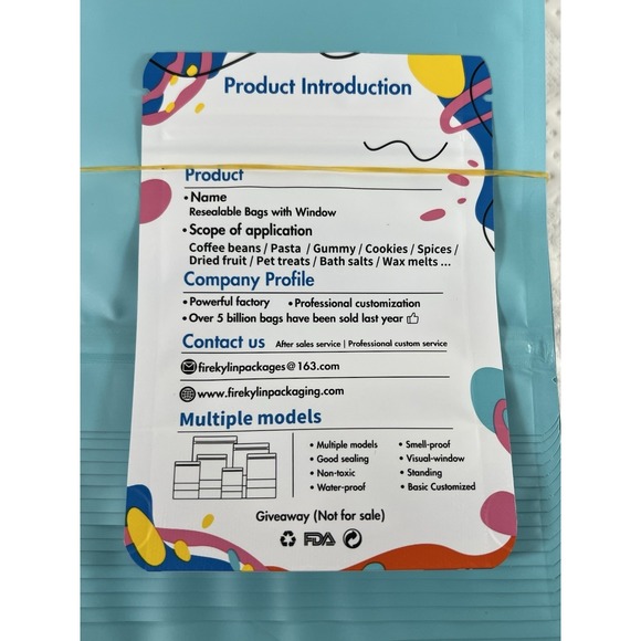 Fireky Blue Proof Bags 100pk 5.5" X8.6"Food Storage Resealable Bags - Picture 4 of 9